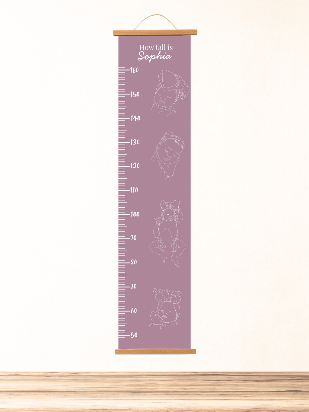 Custom Line Art Family Height Chart