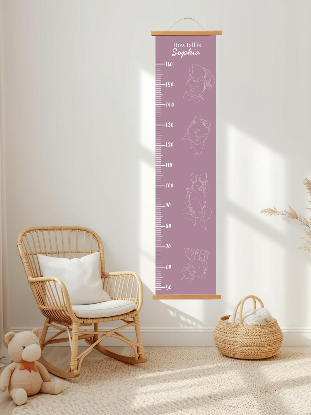 Custom Line Art Family Height Chart