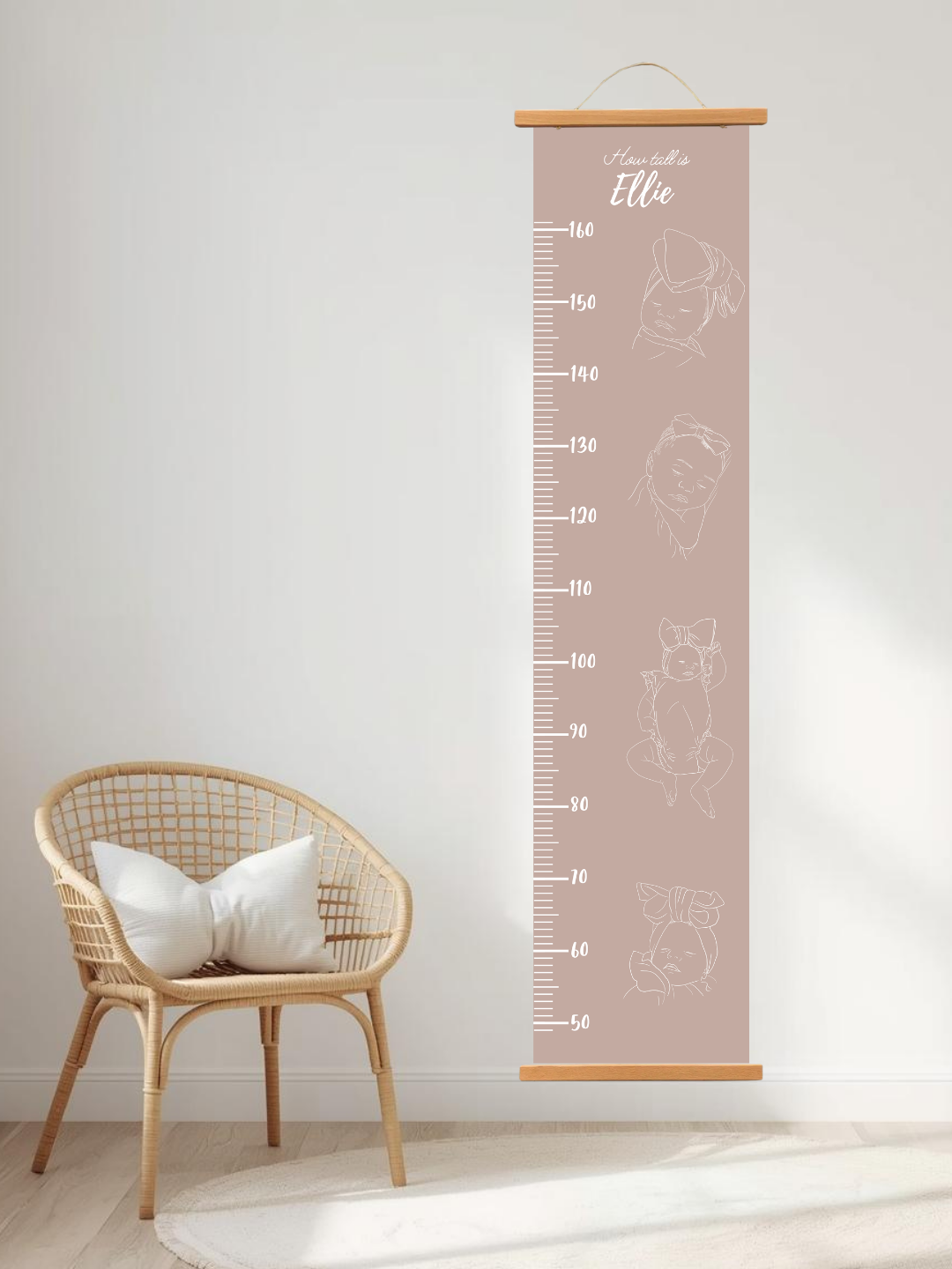 Custom Line Art Family Height Chart