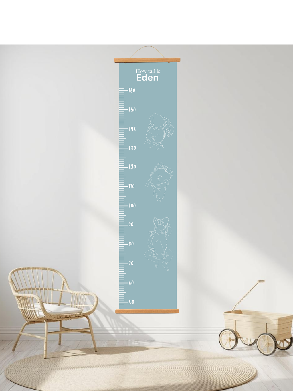 Custom Line Art Family Height Chart
