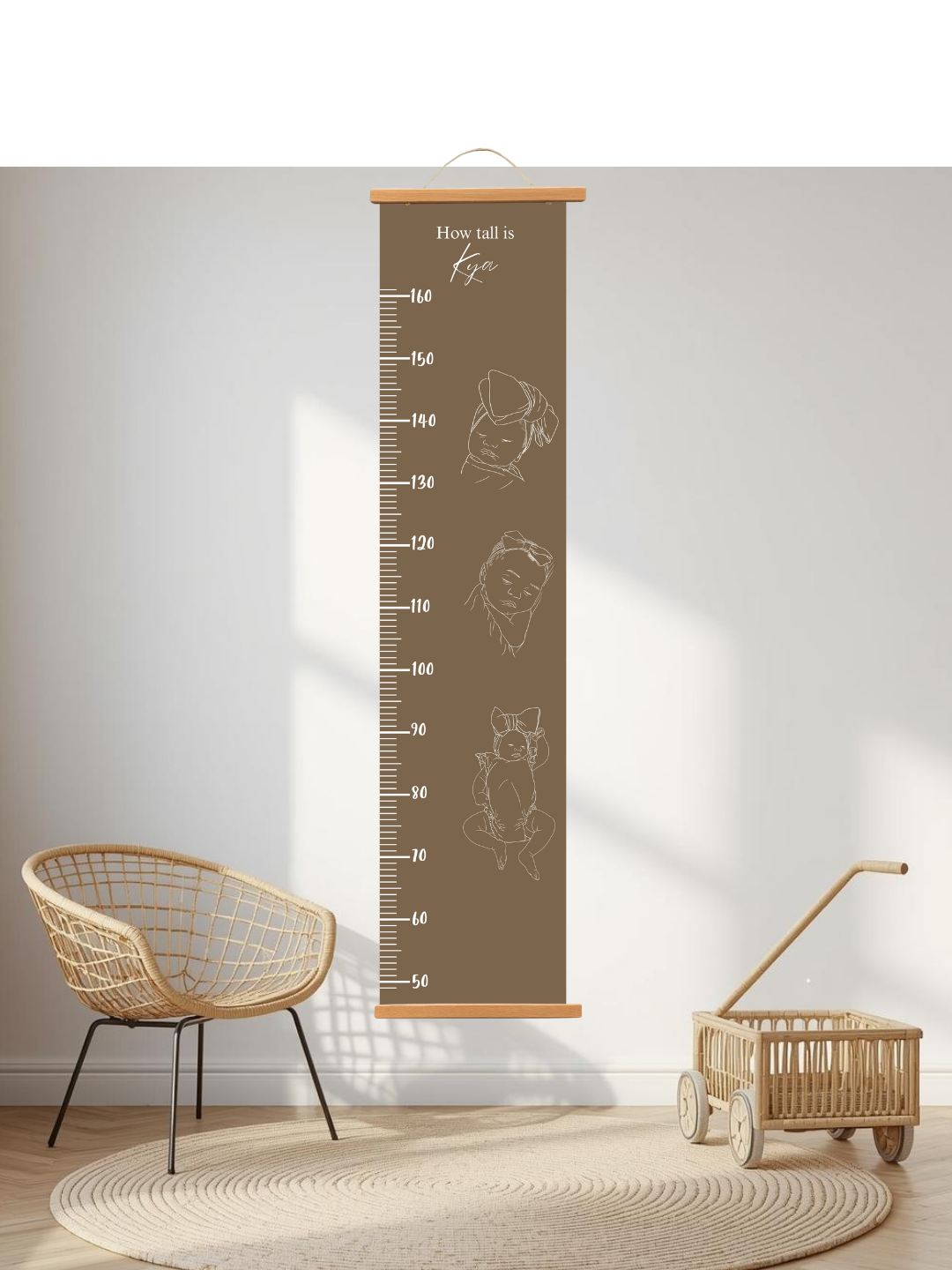 Custom Line Art Family Height Chart
