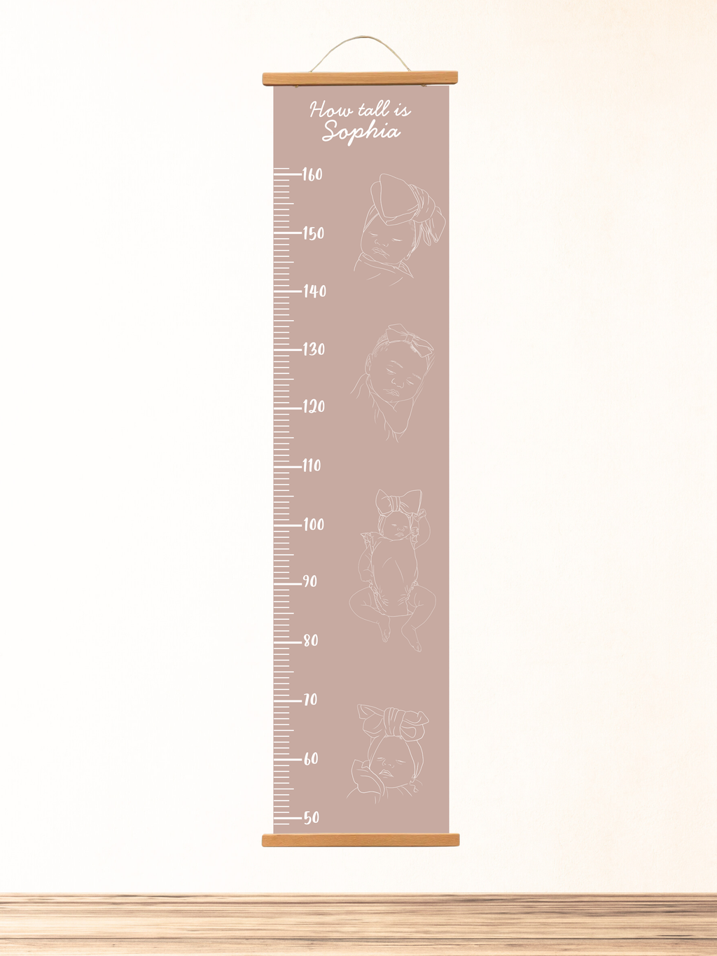 Custom Line Art Family Height Chart